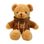 Brown teddy bear with hidden spy microphone and brown clothing