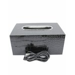 Black tissue box spy camera with USB cable