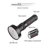 UV torch components and battery compartment