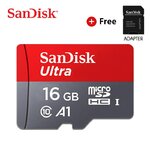 16 GB SanDisk Ultra microSD card with SD adapter