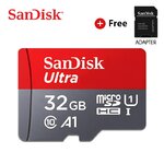 32 GB SanDisk Ultra microSD card with SD adapter