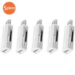 Set of five silver USB memory card readers