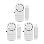 Set of three door and window alarms with magnetic sensors