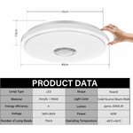 Ceiling light dimensions: 40 cm diameter and 7.5 cm height