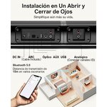 HDMI ARC, optical, AUX and USB connectors on the soundbar