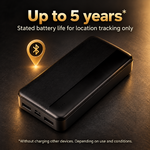 Tracker power bank with up to 5 years of stated battery life for tracking only, without charging other devices
