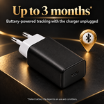 Bluetooth tracker charger with up to 3 months of stated battery life for tracking while unplugged
