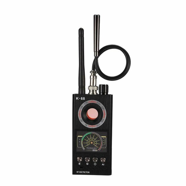 K18 RF signal and hidden camera detector with antennas and optical window