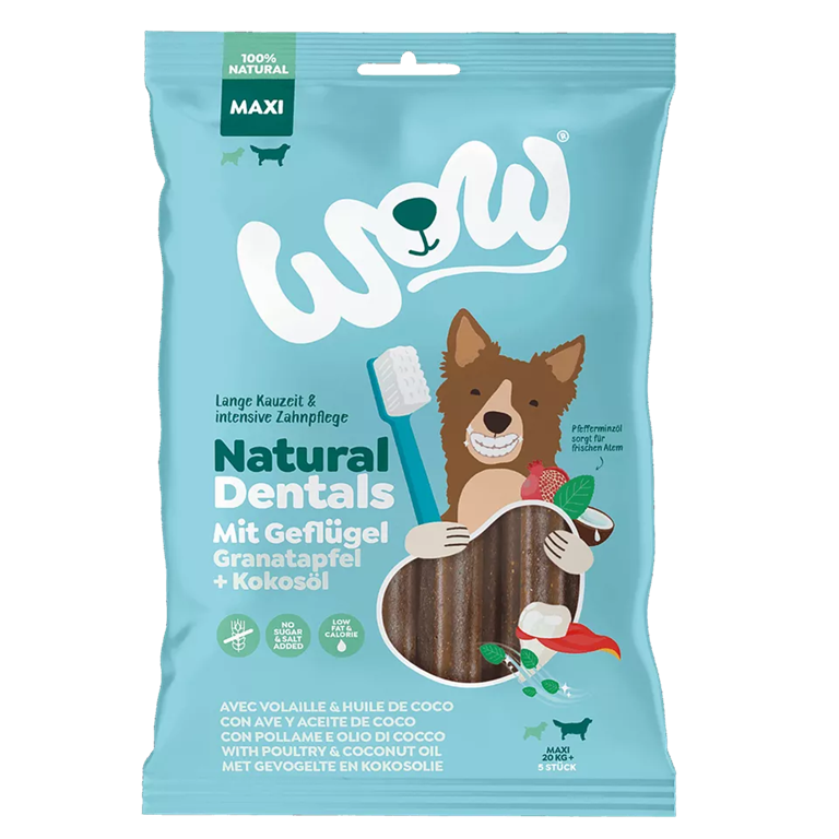 WOW Natural Dentals Maxi Volaille &amp; Grenade pour chien