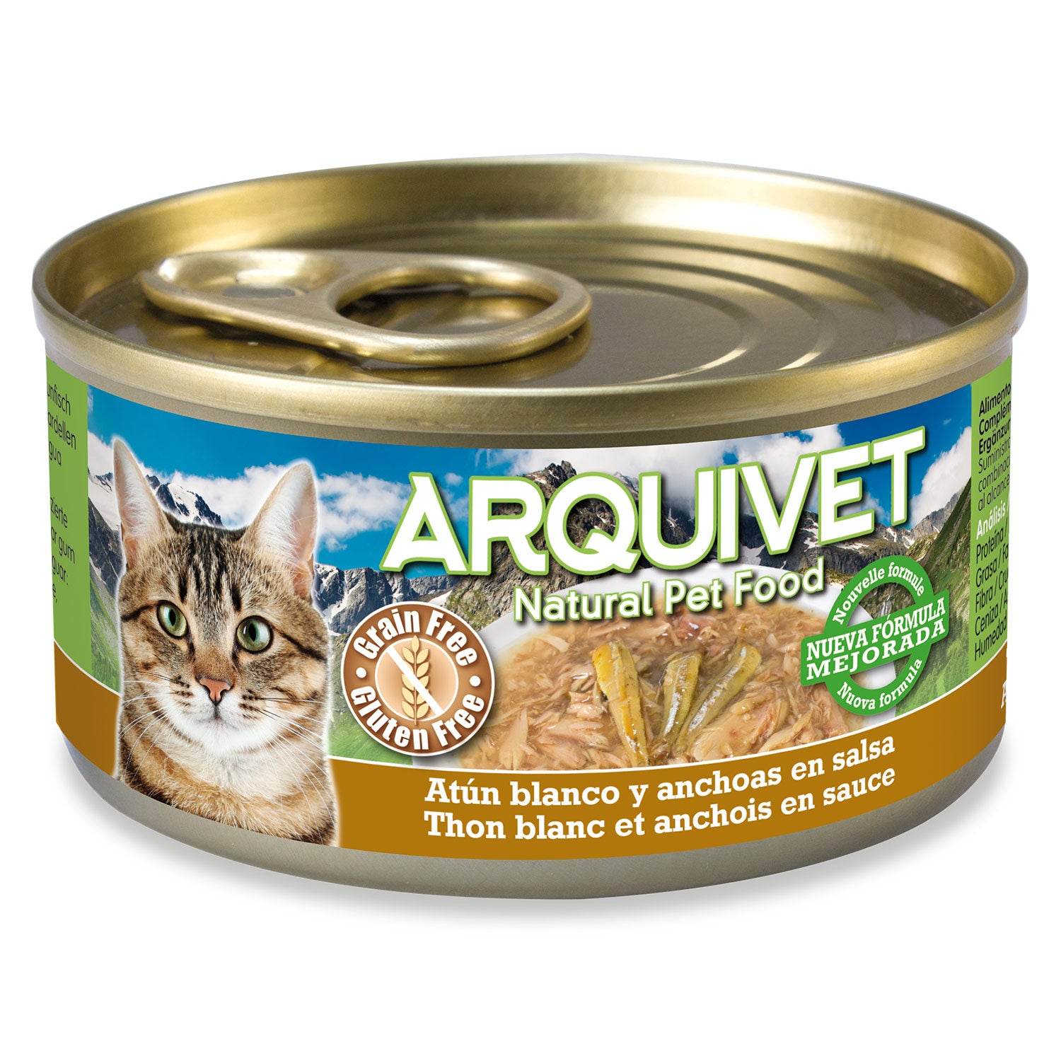 Patée chat arquivet anchois thon blanc