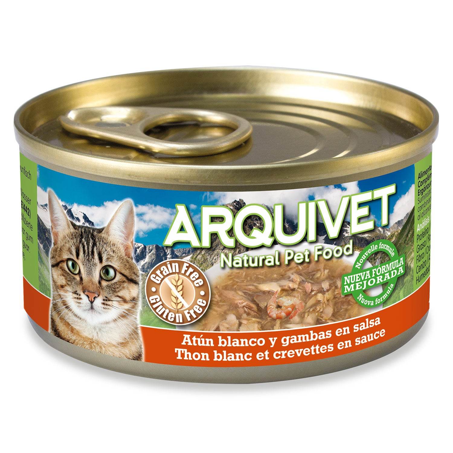 Patée chat arquivet thon blanc et crevettes