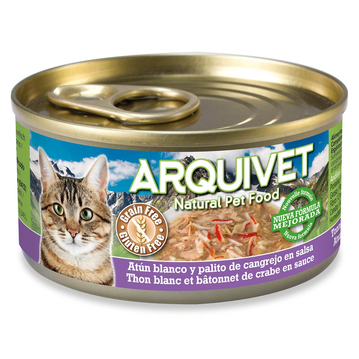 Patée chat arquivet thon blanc et crabe