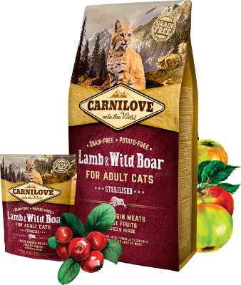 croquettes chat carnilove lamb wild boar