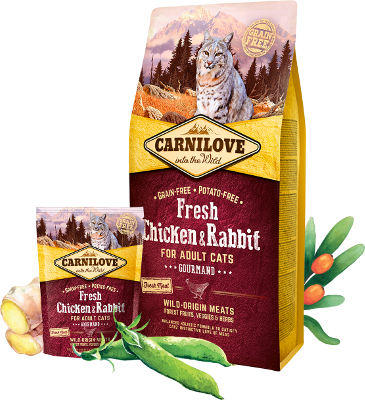 croquettes chat carnilove fresh chicken rabbit
