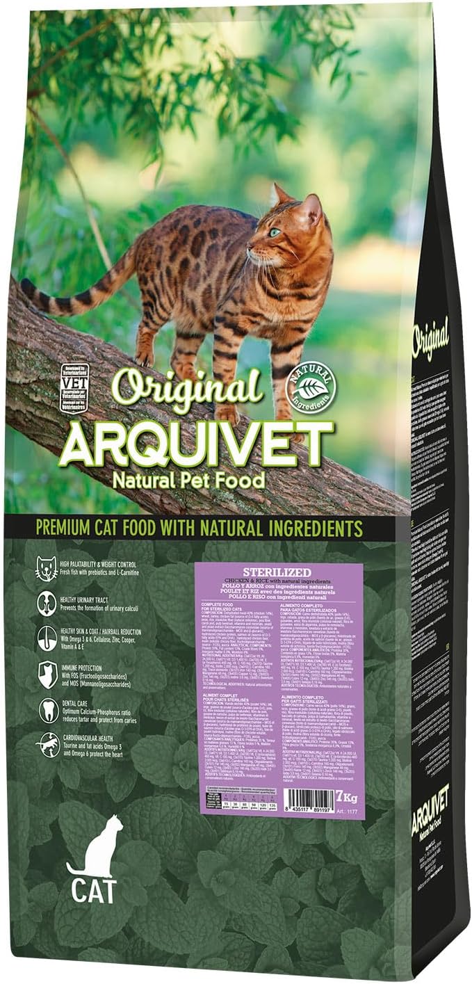 croquettes chat arquivet original sterilized poulet