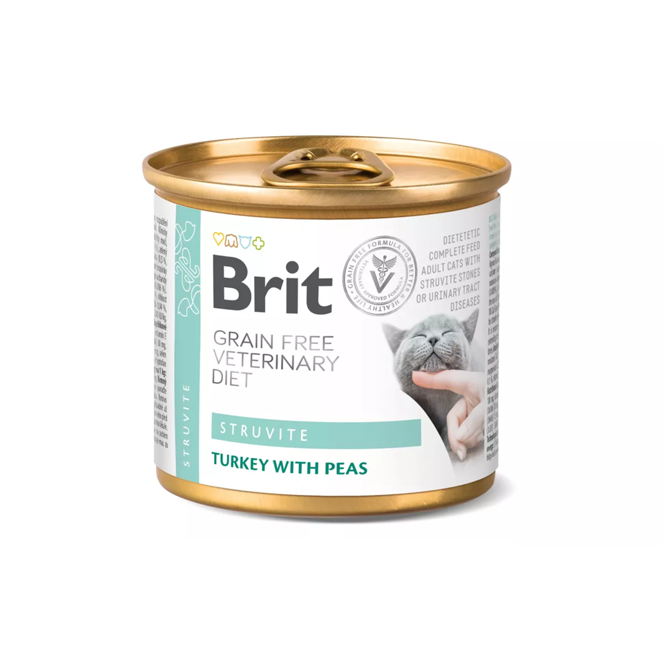 Brit Struvite turkey with peas 200g