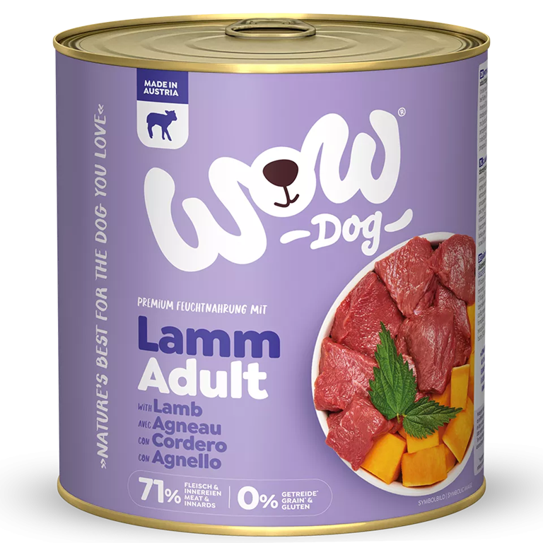 Wow chien agneau 800gr