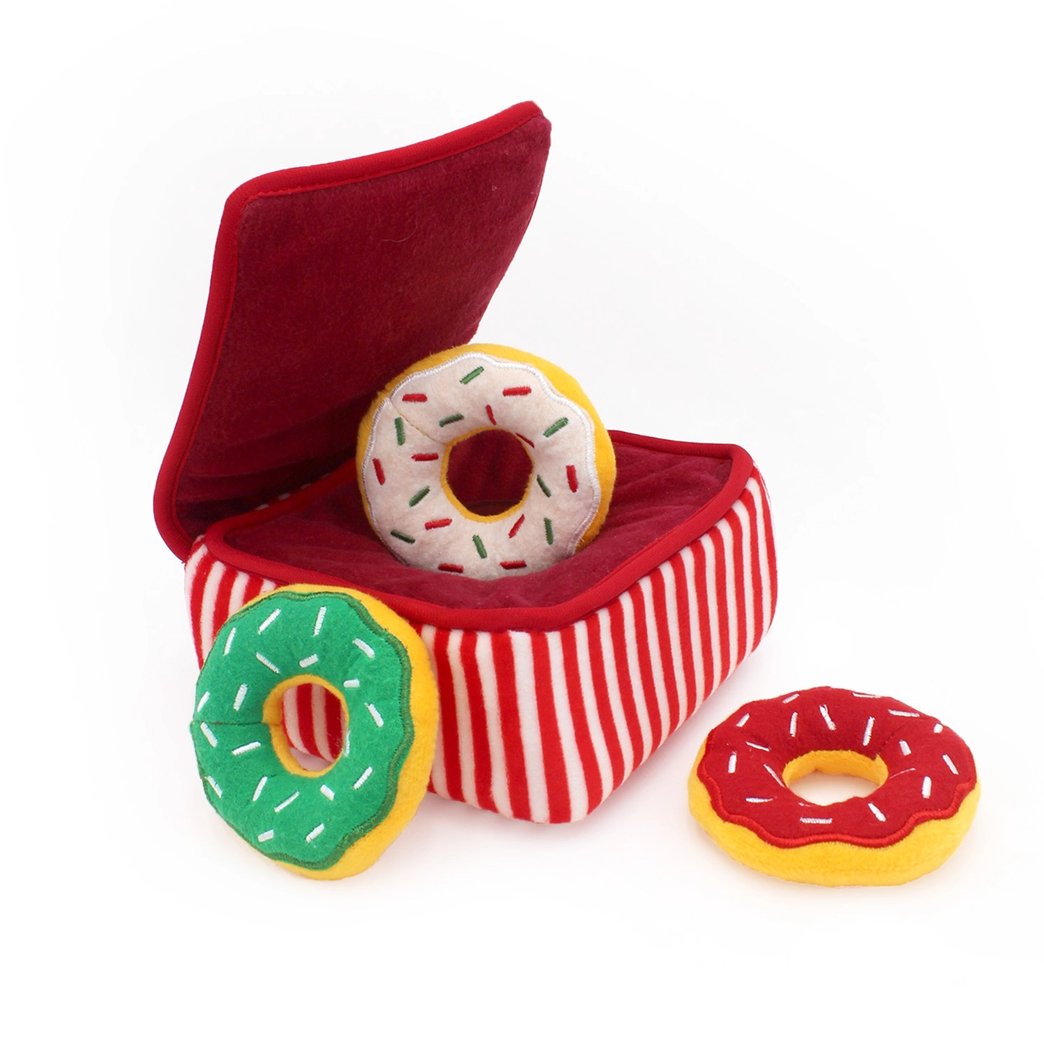 ZIppy paws Holiday Burrow Donutz Box