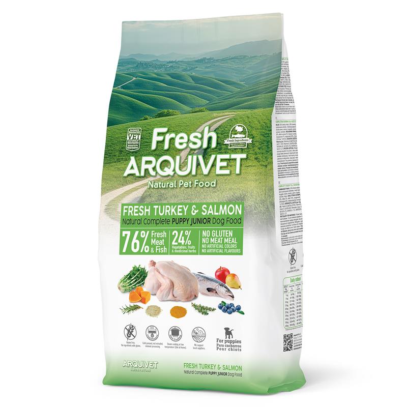 Arquivet-fresh-turkey-puppy-junior-aliment-semi-humide-pour-chiots