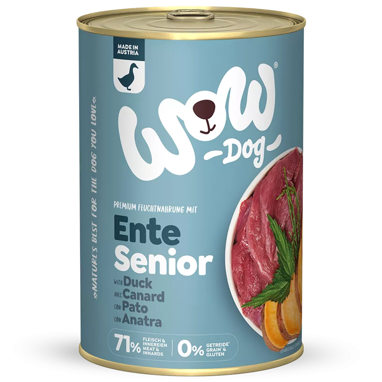 Patée chien Wow canard senior 400gr