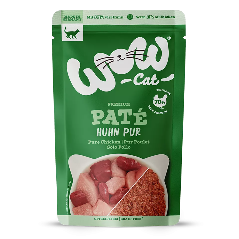 Wow chat pur poulet 125gr paté