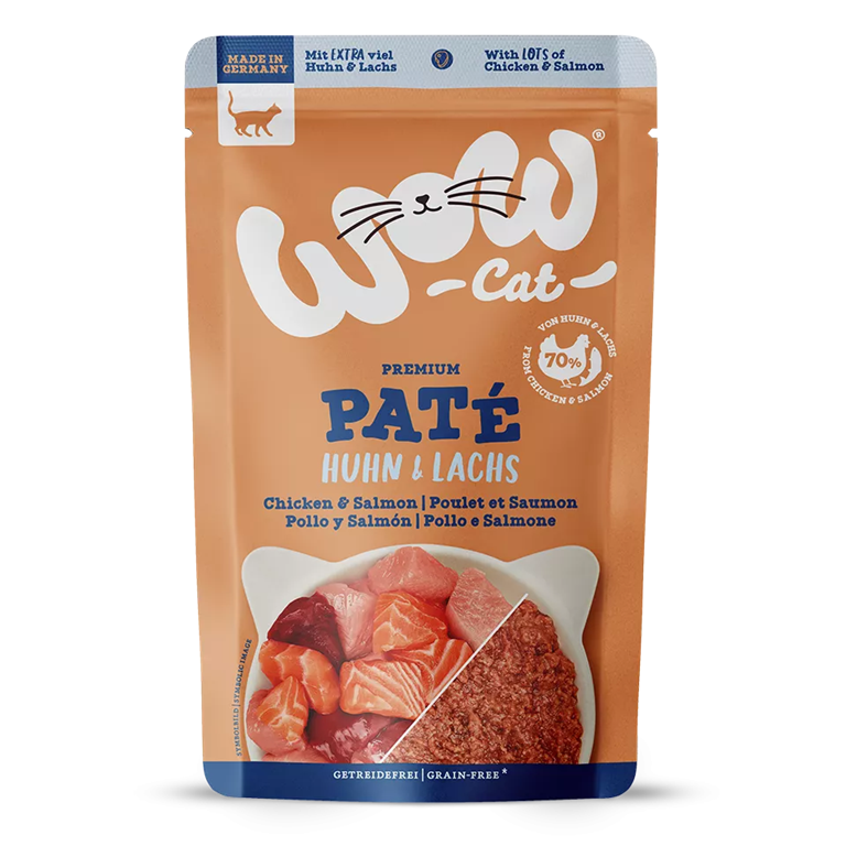 Wow paté chat poulet saumon 125gr