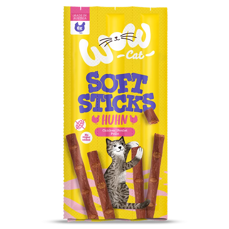 Wow Cat soft sticks poulet pour chat