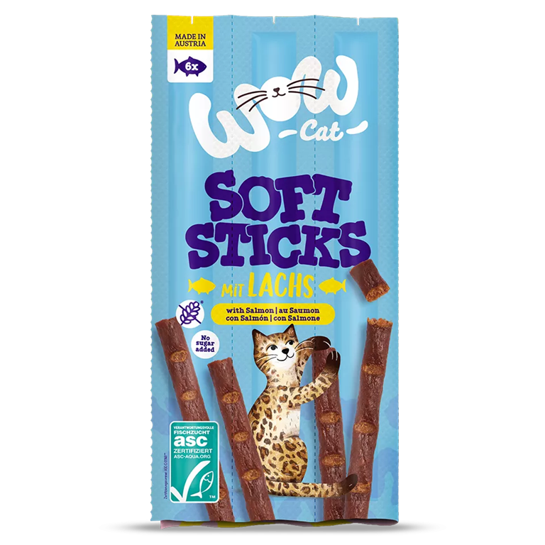 Wow Cat soft sticks saumon pour chat
