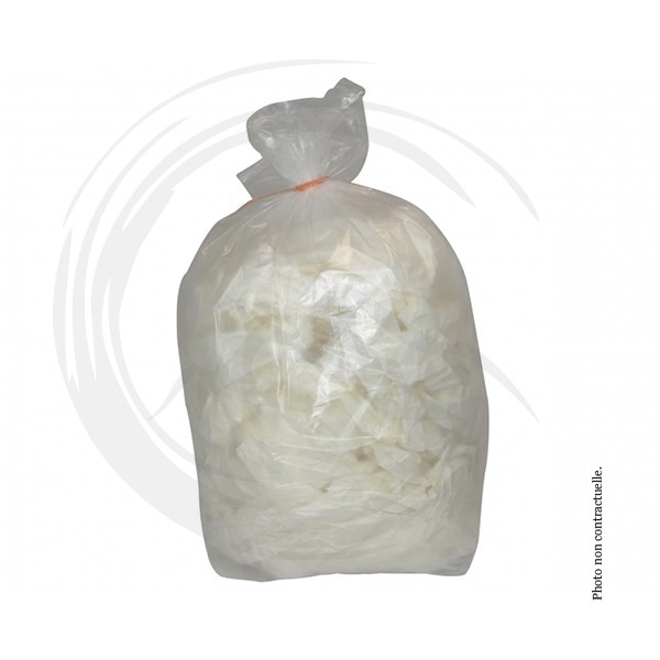 Sac 110 litres transparent 30 microns carton 200