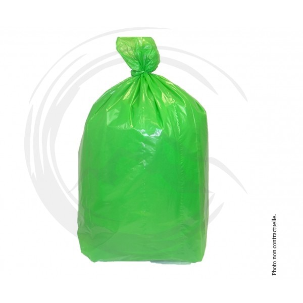 sac 110 litres vert en 30 microns carton 200
