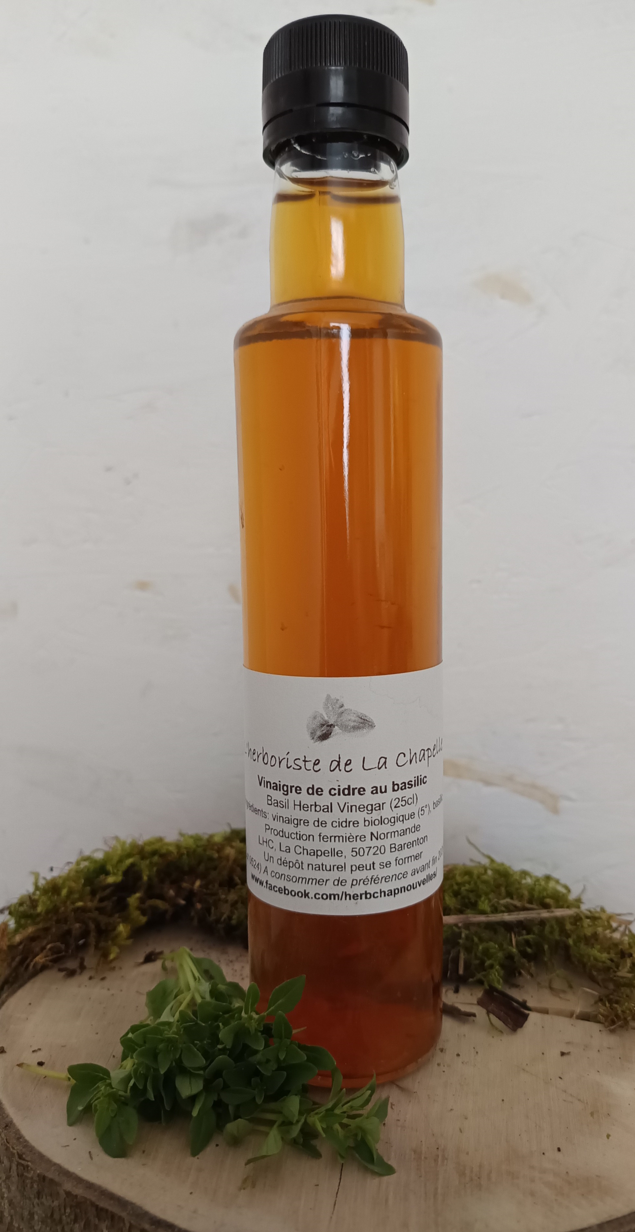 AR00006-3 - Vinaigre de cidre aromatisé au basilic