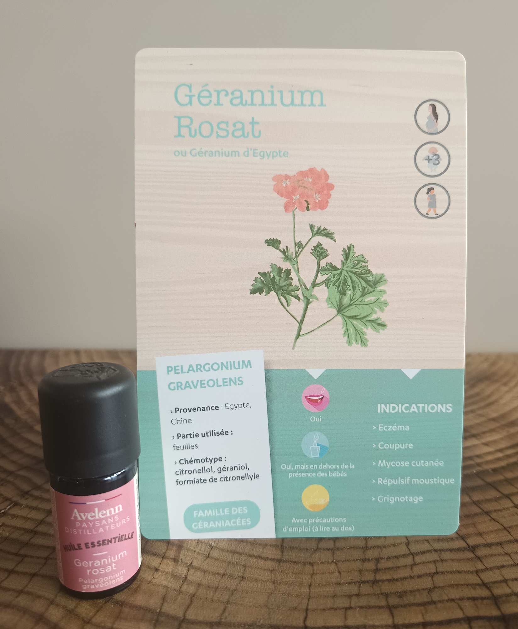 ACC004-02 - Carte Géranium Rosat