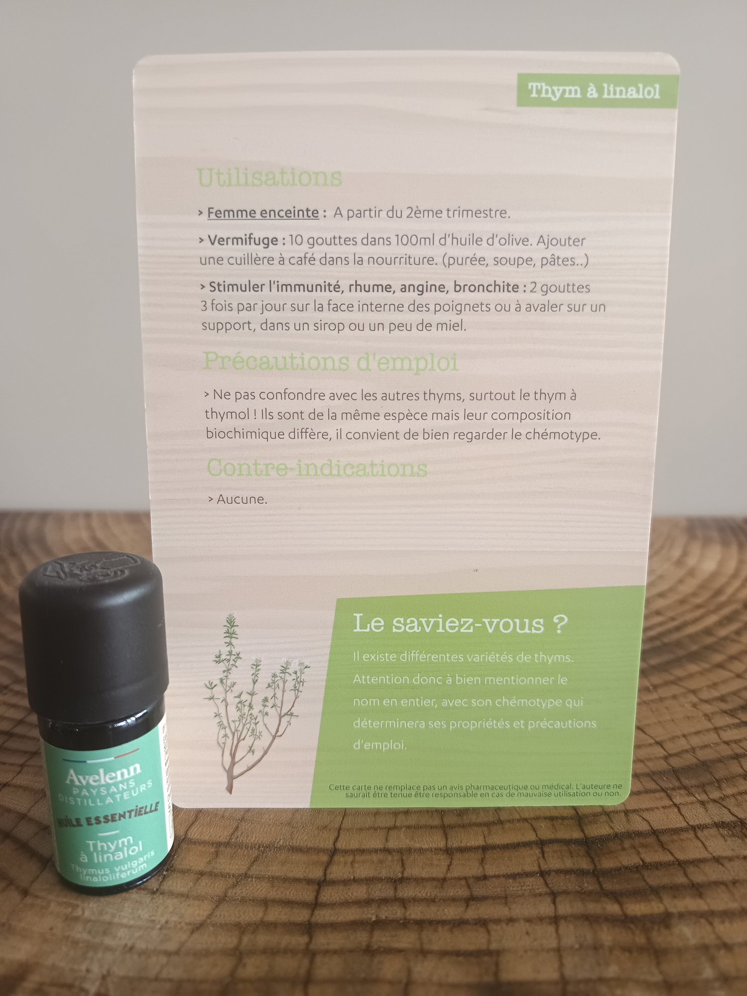 ACC010-03 - Carte Thym à Linalol