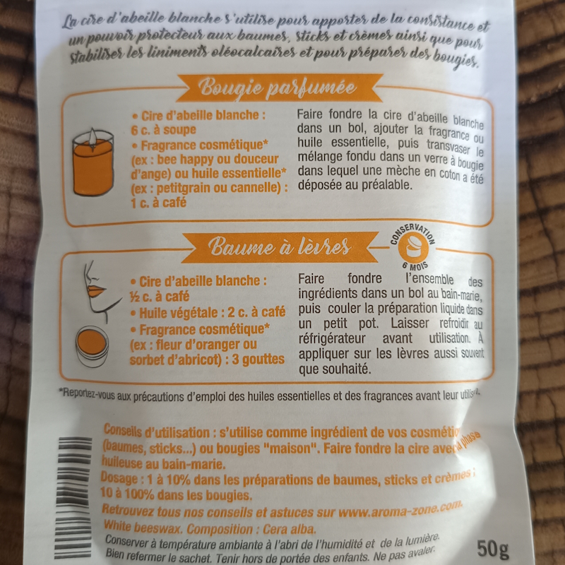 01364-03 - Cire dabeille blanche 50g