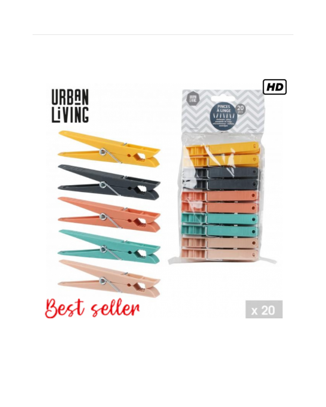 PINCE  A LINGE X20 PCS