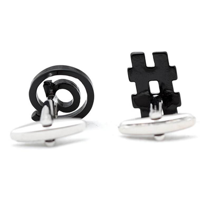 Boutons-de-manchette-symbole-Arobase-et-Dièse-3