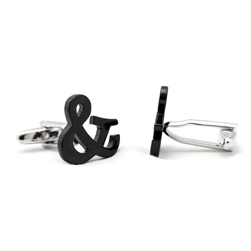Boutons-de-manchette-symbole-ESPERLUETTE(ET-COMMERCIAL)-3