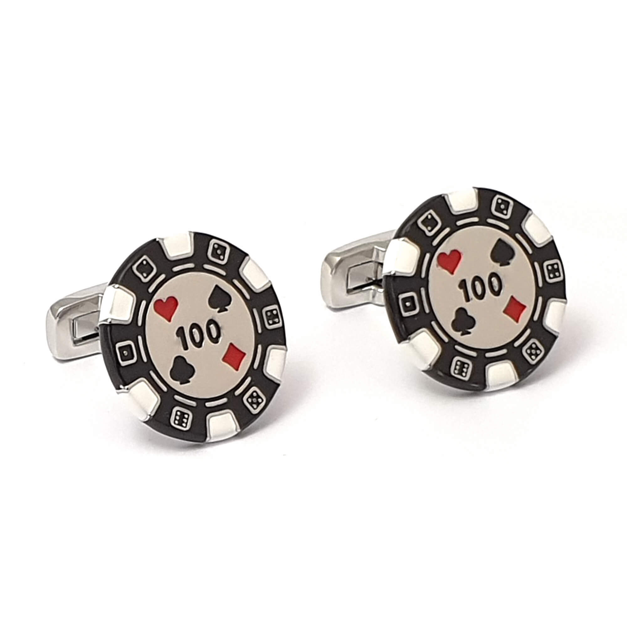 Boutons de manchette Bijoux Chemise CARTE Jeux AS ROI Poker Quinte