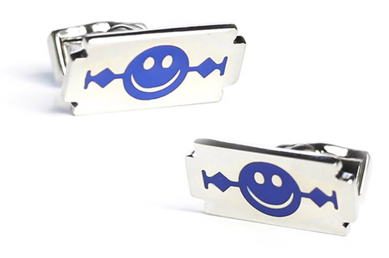 Boutons-de-manchette-lame-de-rasoir-emoticon-sourire-bleu-1