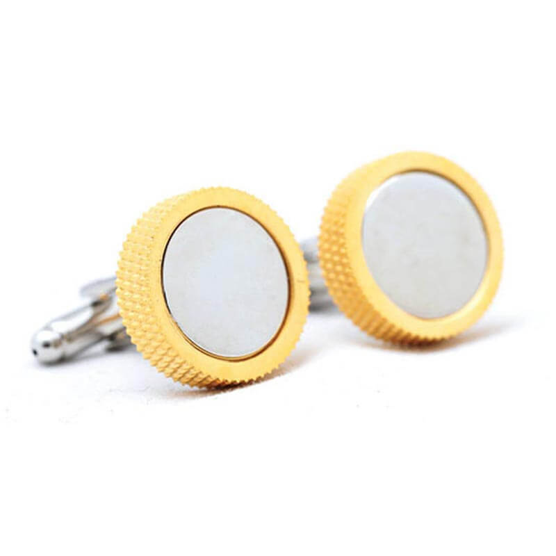 Boutons-de-manchette-Rond-dévissable-couleur-or-1