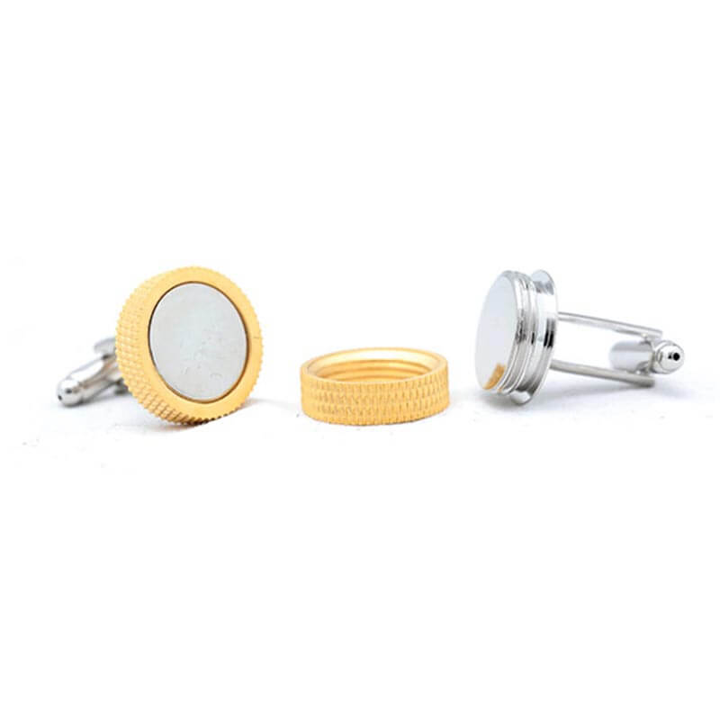 Boutons-de-manchette-Rond-dévissable-couleur-or-4