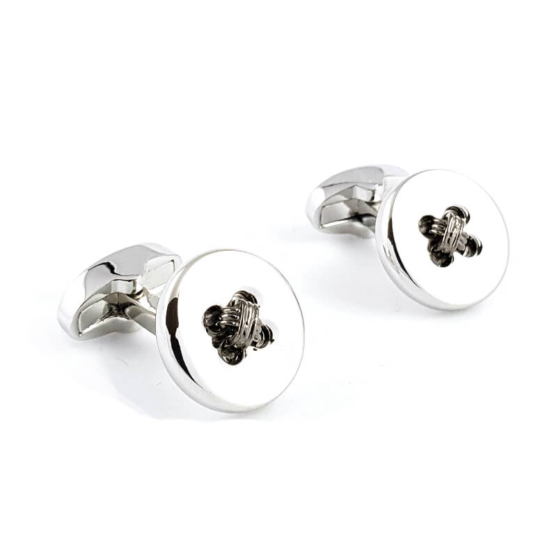 Boutons-de-manchette-rond-reproduction-de-bouton-de-couture-a-trous-1