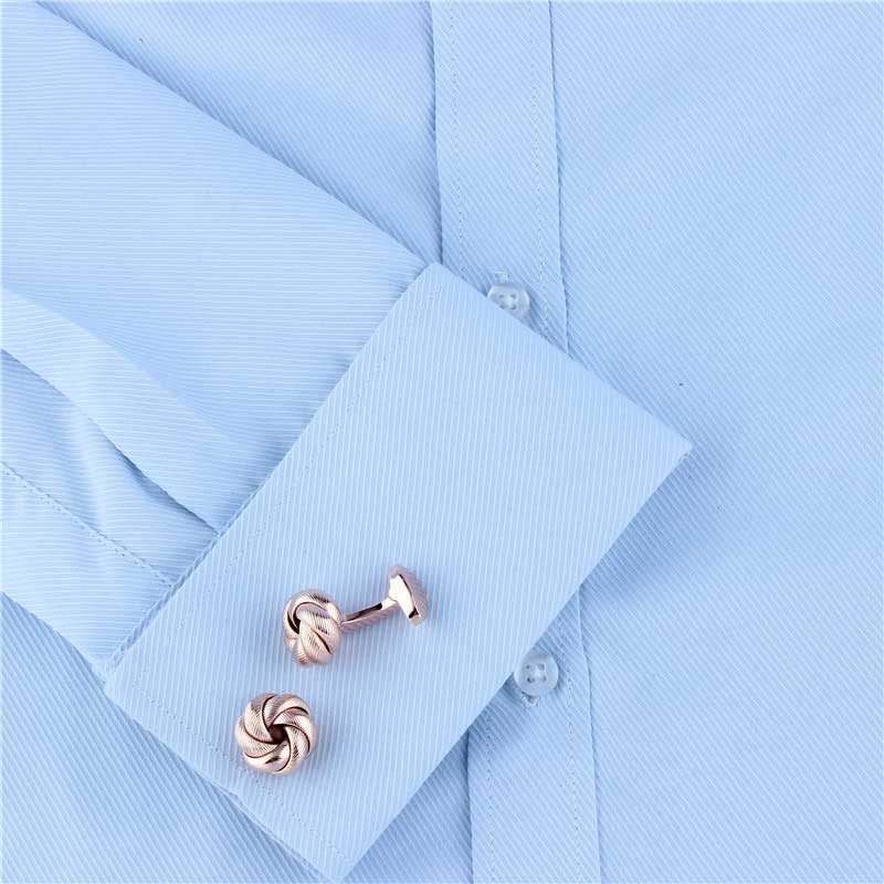Boutons-de-manchette-nœud-rond-torsade-dore-rose-3