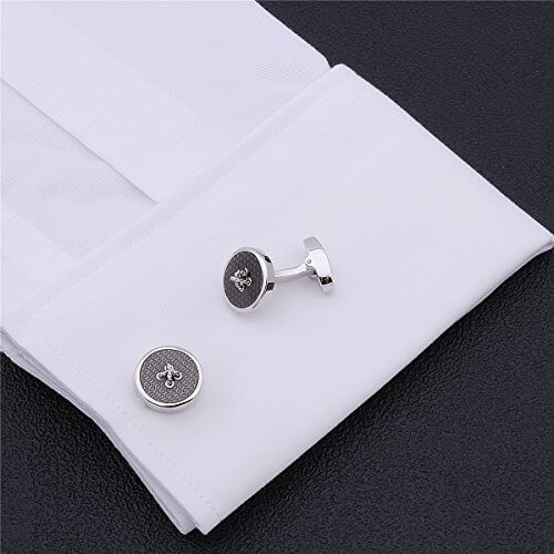 Boutons-de-manchette-rond-bleu-reproduction-de-bouton-de-couture-3