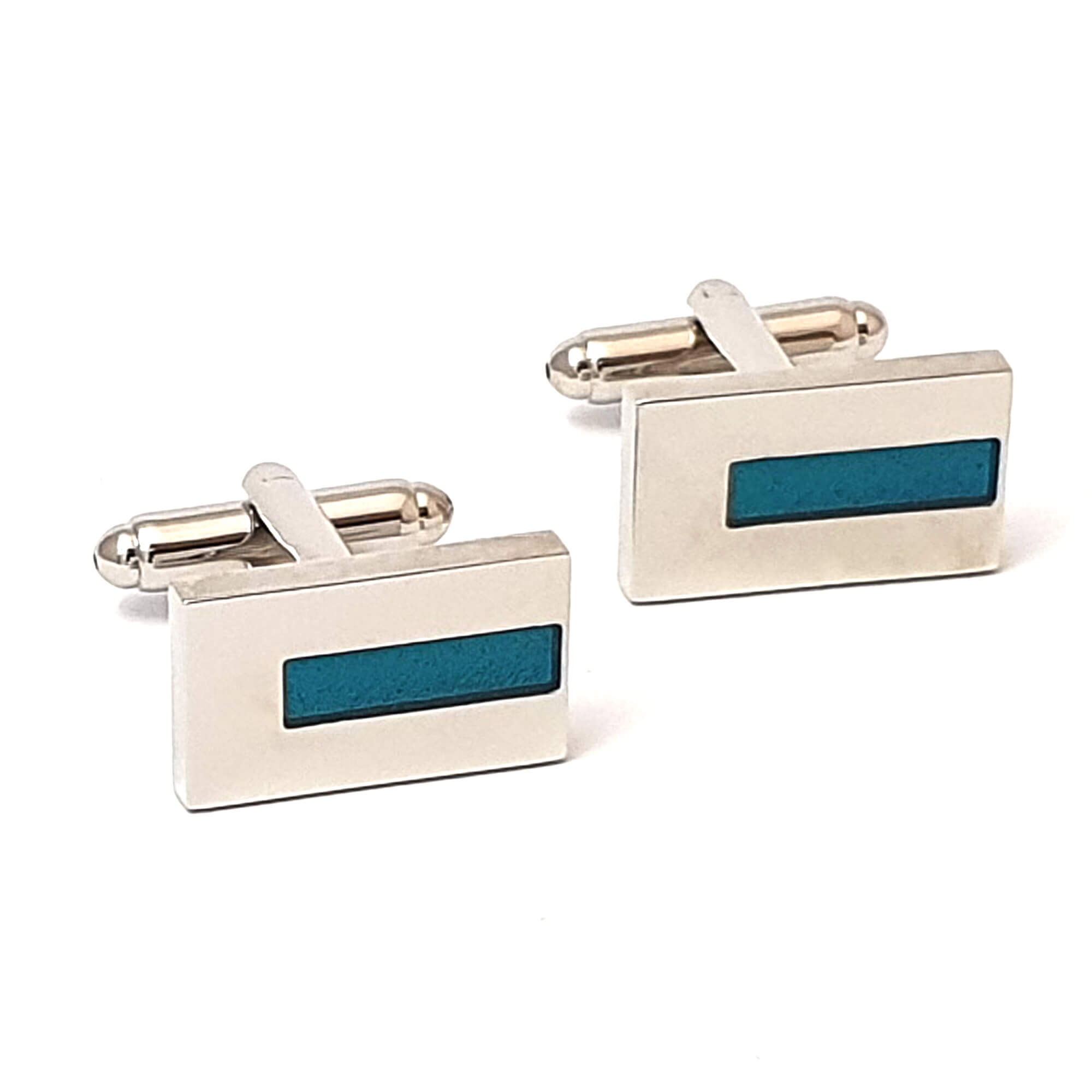 01-boutons-de-manchette-rectangle-avec-bande-bleue-face