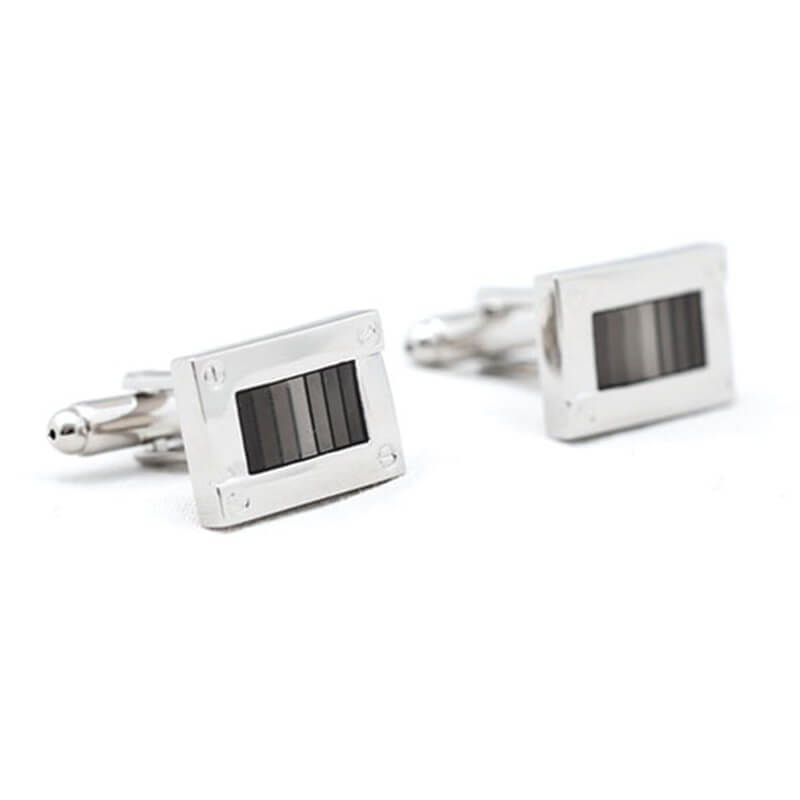 Bouton-de-manchette-rectangle-avec-différentes-nuances-de-gris-1