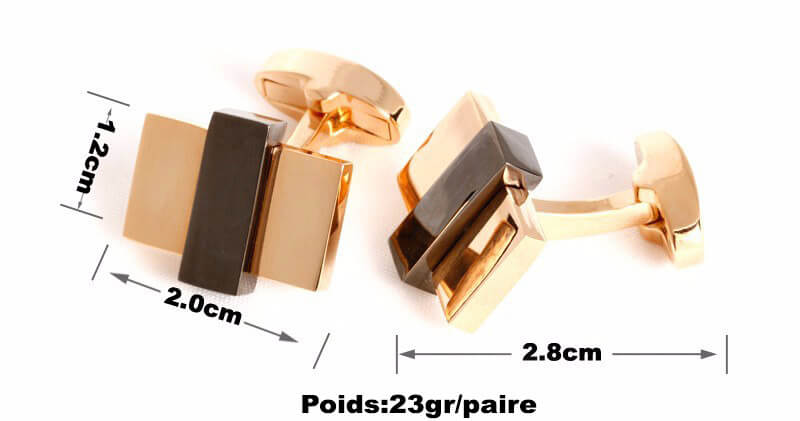 Boutons-de-manchette-rectangles-encastrés-couleur-or-rose-et-noire-5