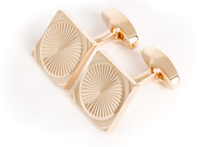 Boutons-de-manchette-carré-rosace-de-couleur-or-rose-1