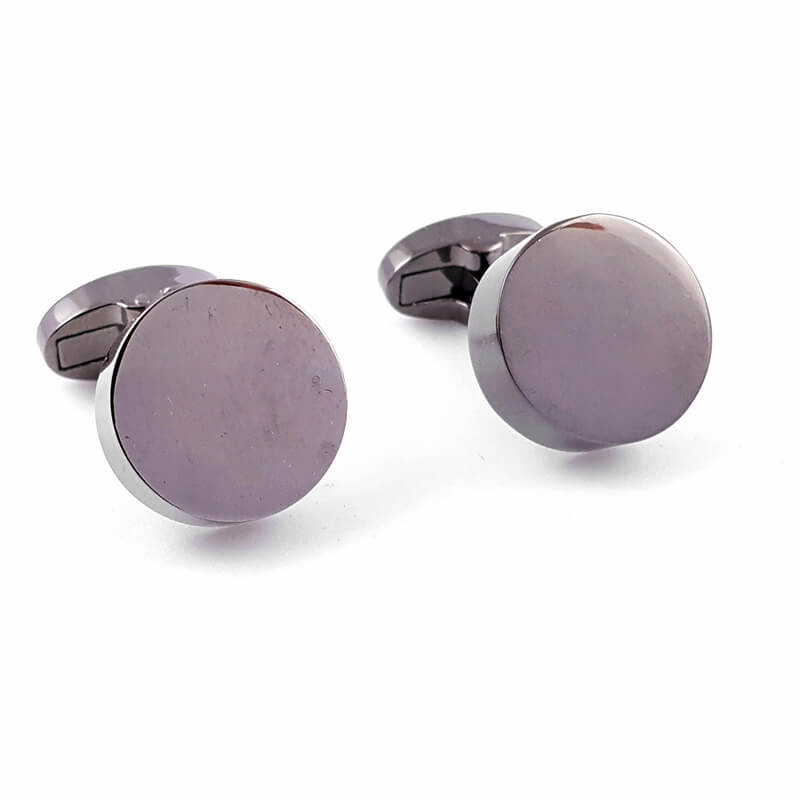 Boutons-de-manchette-rond-de-couleur-noire-1