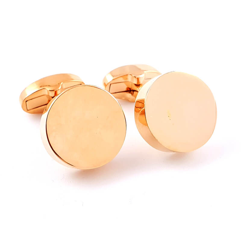 Boutons-de-manchette-rond-de-couleur-or-rose-1